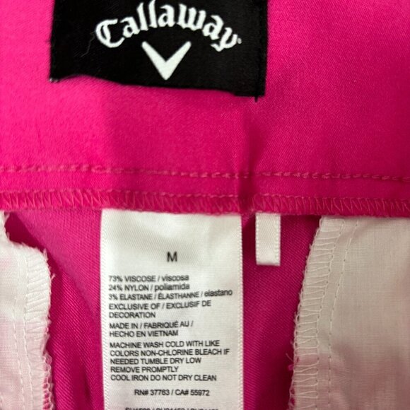 Callaway Ladies Bright Pink Pull-On City Short Size M - Picture 8 of 10